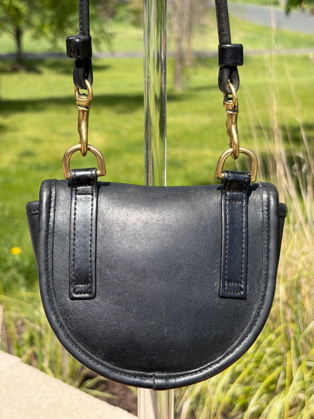 Vintage COACH Mini Belt Bag Black Leather 9826 EUC - Picture 12 of 17